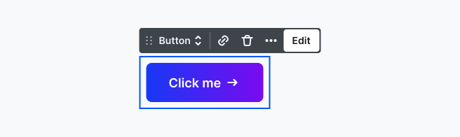 Button element displayed on the Mosaic canvas, used to create interactive call-to-action elements within the layout