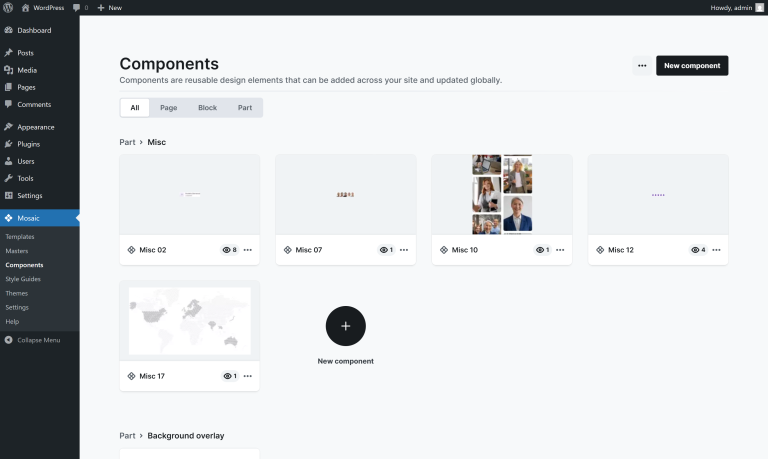 Components - Getting started - Docs - Mosaic