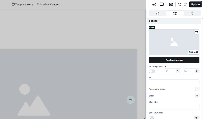 Advanced tab in Mosaic's Style panel showing background image settings