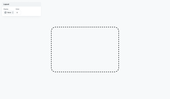 'Display: none' option selected in Mosaic’s Style tab with the corresponding element hidden