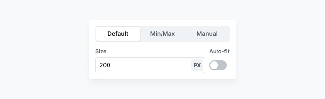 Grid sizing options in Mosaic’s Style tab, allowing customization of how individual grid items span columns and rows