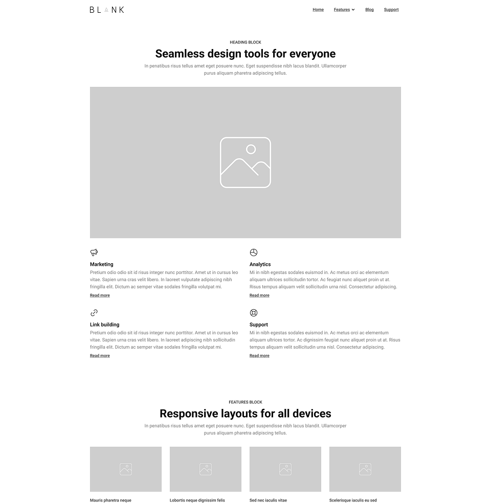 Blank Theme – WordPress Theme for Mosaic