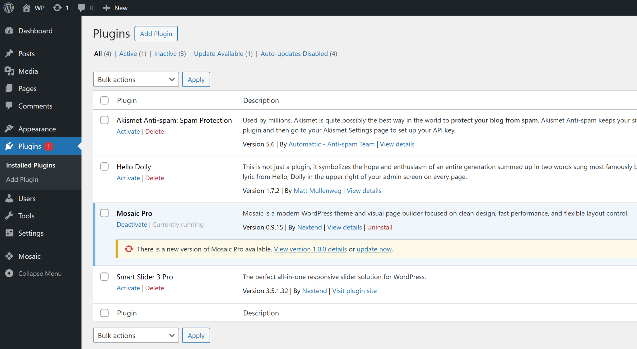 Install & update - Getting started - Docs - Mosaic