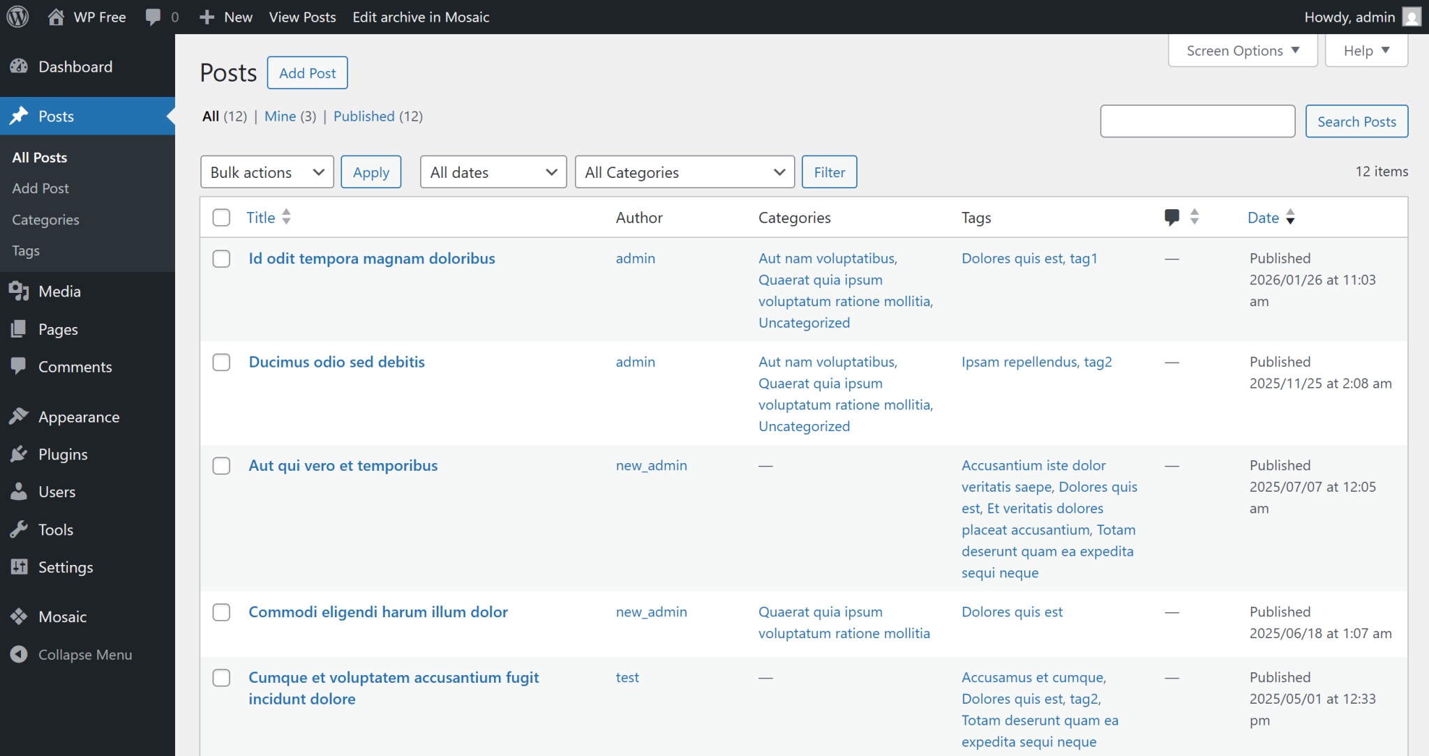 Data variables - Editor - Docs - Mosaic