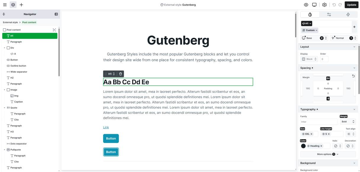 Gutenberg styles - Getting started - Docs - Mosaic