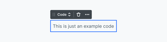 Code element displayed on the Mosaic canvas