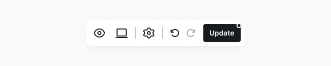 Update button in Mosaic’s top panel with visual indicator for unsaved changes
