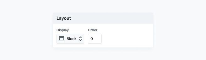 Layout controls section in Mosaic’s Style tab